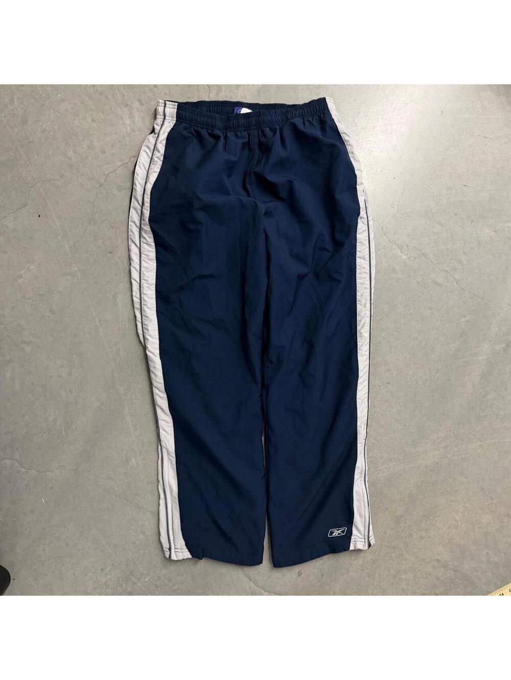 Vintage Men's Reebok Navy Athletic Track Pants Sized Large